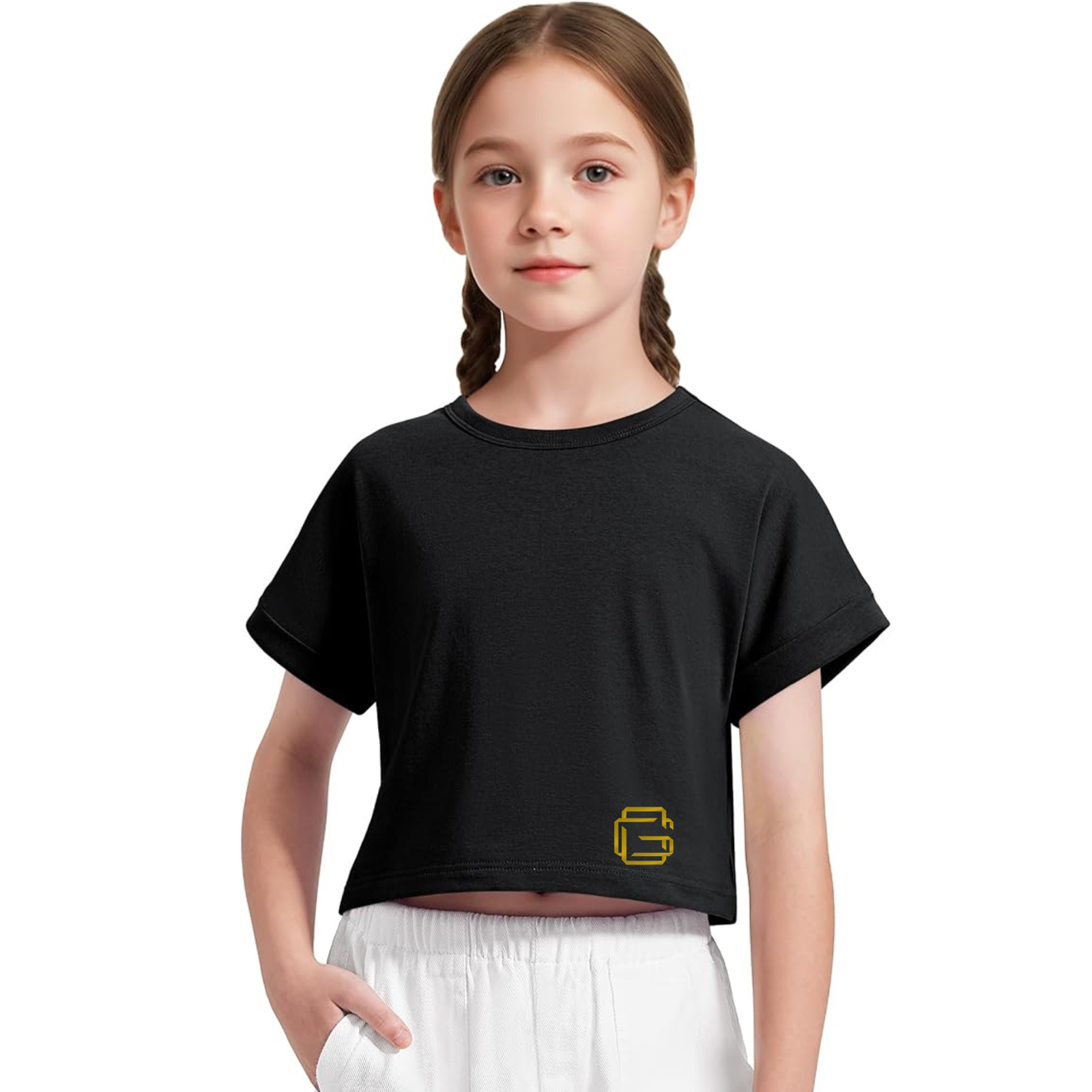 Girls/Youth GunnarMade Black Crop Top